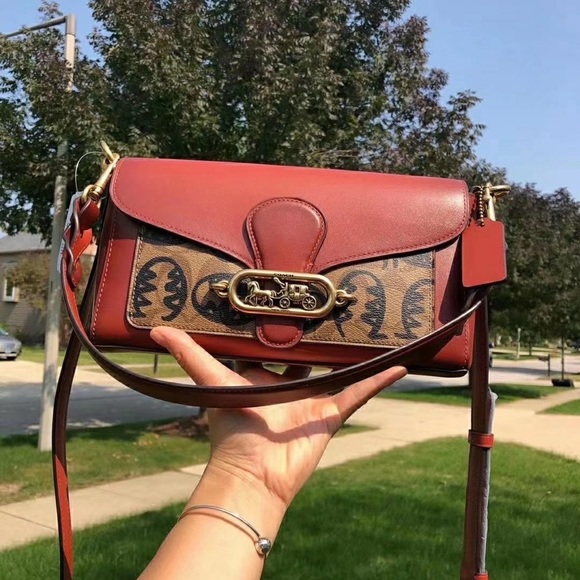 NWT COACH Guang Yu JADE SIG CC REXY Print Flap Shoulder X-body Bag Leather $398 - Picture 3 of 12